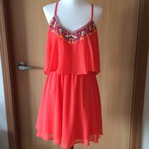 MY MICHELLE Coral Halter Dress